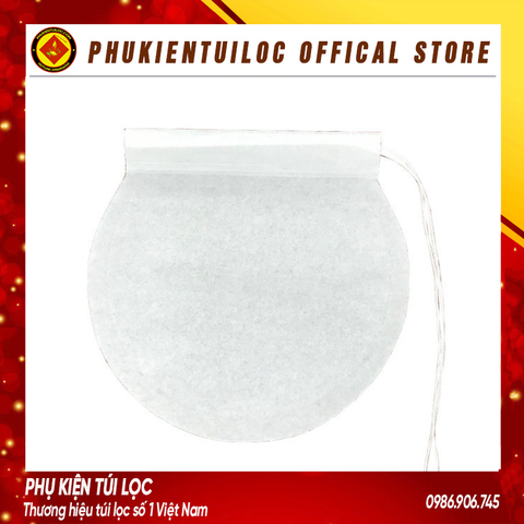 Combo 100 túi lọc giấy hình trống có dây rút lọc trà hoa, trà bột, cafe, bột thảo dược