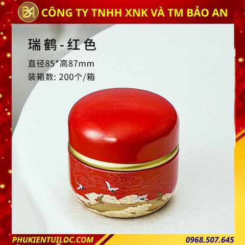 Lon trà hình cầu hoạ tiết đa dạng – Chuyên đựng trà, bột matcha, cacao