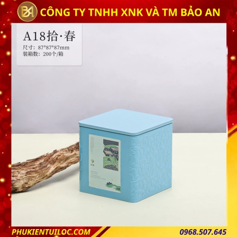 Bộ sưu tập lon trà hoạ tiết vân lá cao cấp