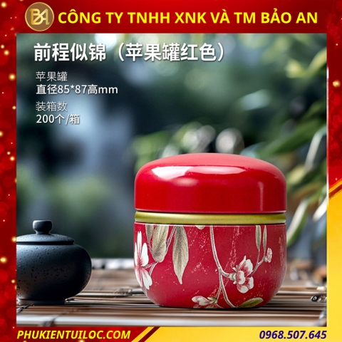 Lon trà hình cầu hoạ tiết đa dạng – Chuyên đựng trà, bột matcha, cacao