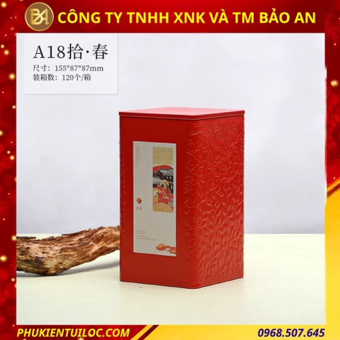 Bộ sưu tập lon trà hoạ tiết vân lá cao cấp