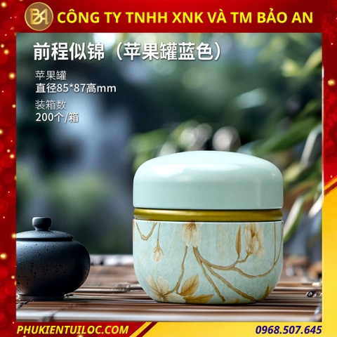 Lon trà hình cầu hoạ tiết đa dạng – Chuyên đựng trà, bột matcha, cacao