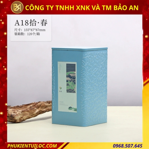 Bộ sưu tập lon trà hoạ tiết vân lá cao cấp
