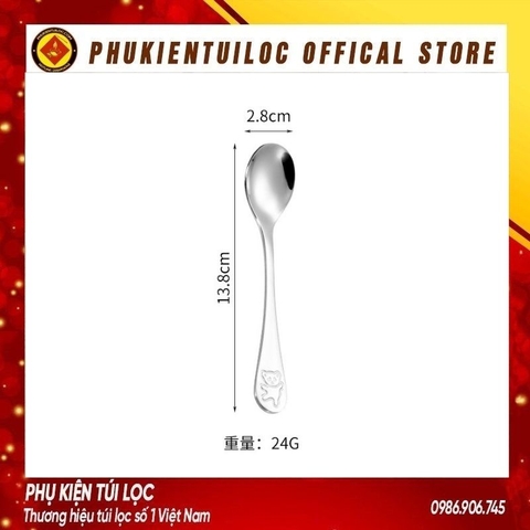 Thìa, dĩa, dao gấu trẻ em inox 410,430,304 mạ vàng thiết kế hiện đại sáng trọng độ dài 13-15-17cm