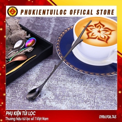 Thìa 3D inox 304 cao cấp thìa pha trà, cà phê, mật ong, tổ yến, quà tặng đẹp lung linh, lấp lánh- Phukientuiloc.com