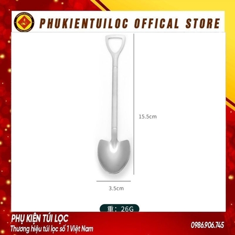 Thìa thép không gỉ thìa vuông hình xẻng vàng  khuấy cà phê thìa cà phê đa dạng mẫu mã, kiểu dáng