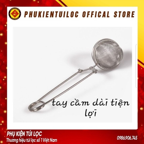 Kẹp Lọc Trà Inox - Thép không gỉ - Dụng Cụ Lọc Inox, Có Tay Cầm-LINOX4- Phukientuiloc