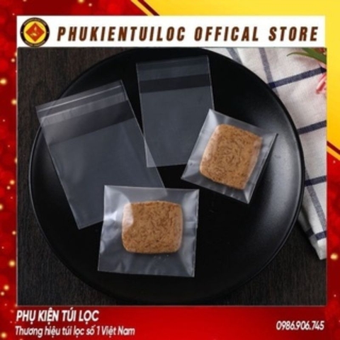 Combo 100 Túi bánh kẹo, trà hoa DÁN MIỆNG- nhiều kích thước