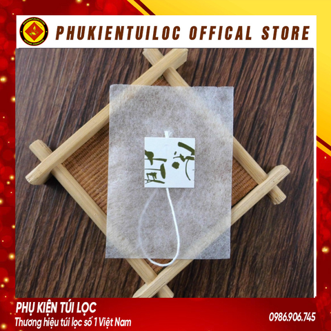 Combo 100 Túi lọc trà, thảo dược sợi ngô tam giác dây nhúng, hàn nhiệt- nhiều kích thước