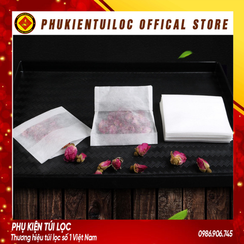 Combo 100 túi lọc sợi ngô NHẬP KHẨU gấp miệng nhiều kích thước