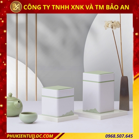 Mẫu hộp đựng trà hoạ tiết Núi Non đa dạng 3 màu sắc
