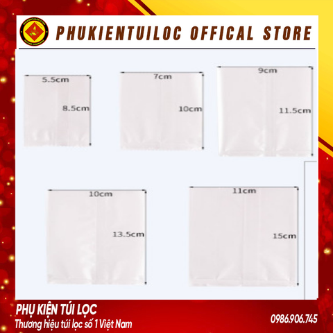 Set 100 Túi đựng trà hoa, bánh kẹo ( trắng mờ) nhiều kích thước