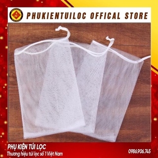 Túi Lưới Đựng Xà Phòng Túi Lưới Tạo Bọt Xà Bông Tiện Lợi - 2 Lớp Có Dây Rút (Quà Tặng Kèm Khách Hàng)