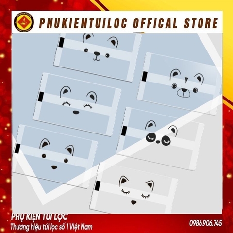 Combo 100 Túi đựng bánh quy nướng, bánh cookie nút nhỏ dễ thương túi trong suốt bông tuyết sắc nét- Phukientuiloc.com