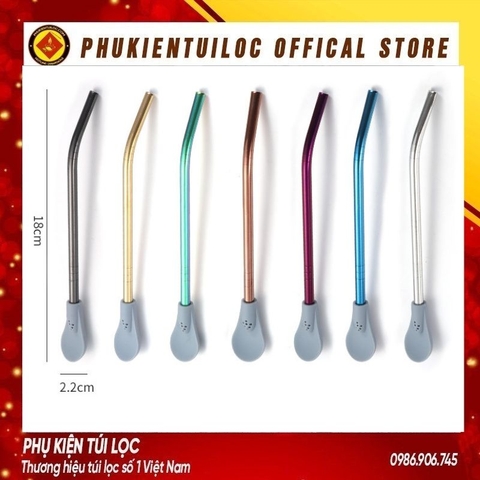 Thìa inox 304 kết hợp Silicone có thể tháo rời khuấy pha trà, cafe siêu tiện lợi