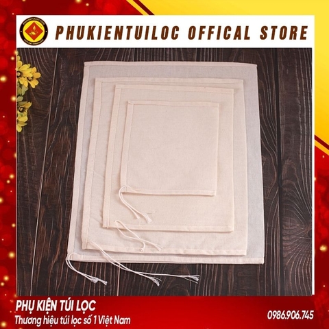 Combo 10 túi lọc trà, lọc gia vị bằng vải cotton 100% (8x10cm)