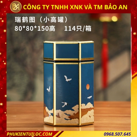 Lon đựng trà lục giác nhiều hoạ tiết - nâng tầm hương vị, trọn vẹn nghệ thuật