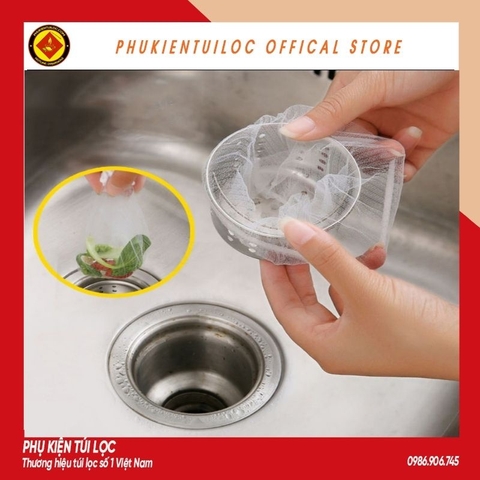 Combo 100 Túi lọc rác thoát sàn nhà vệ sinh, nhà tắm, ...