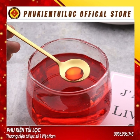 Thìa cafe, muỗng cafe, thìa dài uống trà inox 410, 304 cao cấp, hai màu vàng bạc sang trọng, tinh tế... -Phukientuiloc