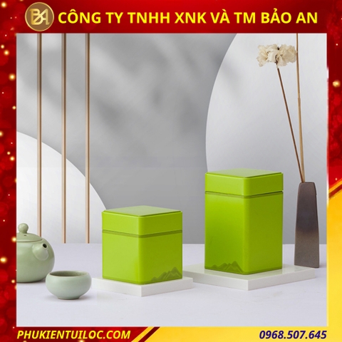 Mẫu hộp đựng trà hoạ tiết Núi Non đa dạng 3 màu sắc