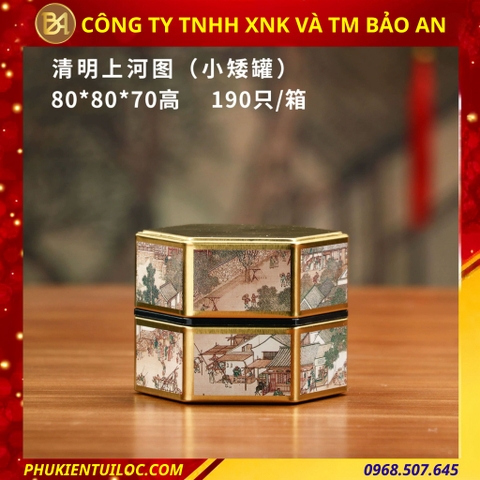Lon đựng trà lục giác nhiều hoạ tiết - nâng tầm hương vị, trọn vẹn nghệ thuật