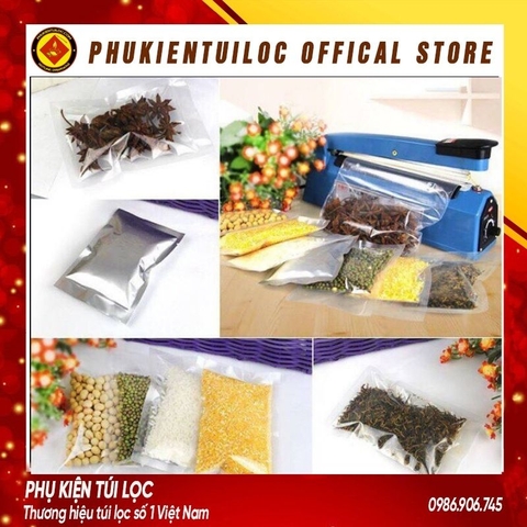 Máy hàn nhiệt miệng túi nilon túi zip dập tay PFS 200 để bảo quản thực phẩm, bọc sản phẩm bán hàng, cắt màng co