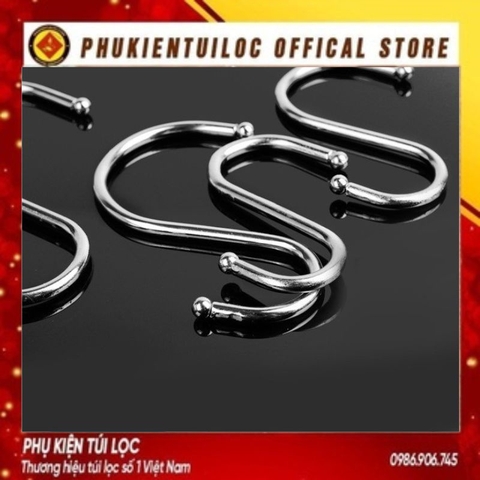 Móc Chữ S (Loại Cao Cấp Có Đầu Tròn) Treo Đồ Siêu Chắc - Treo Hàng Hóa - Inox Loại 1 (Chọn Size)- Phukientuiloc.com