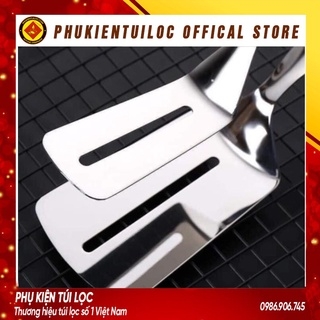 Kẹp inox 304 gắp nóng thức ăn bằng inox, chiên xẻng nướng, gắp đồ nóng như bít tết, cá rán, thịt nướng độ dày 0.8-1.3cm
