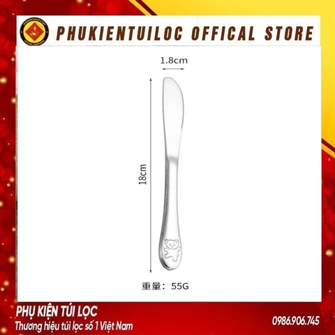 Thìa, dĩa, dao gấu trẻ em inox 410,430,304 mạ vàng thiết kế hiện đại sáng trọng độ dài 13-15-17cm