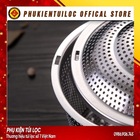 Lọc trà inox cao cấp 304 hình trụ, có dây treo, không gỉ, nhiều kích thước