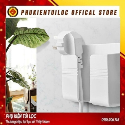 Kệ Dán Tường Để Điện Thoại, Ống Cắm Điều Khiển Remote Xẻ Rãnh V5 Siêu Tiện Lợi - Khay Đựng Đồ, Bút Viết Đa Năng