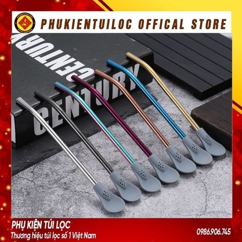 Thìa inox 304 kết hợp Silicone có thể tháo rời khuấy pha trà, cafe siêu tiện lợi