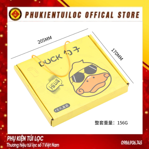 Bộ thìa 4 chú vịt con màu vàng