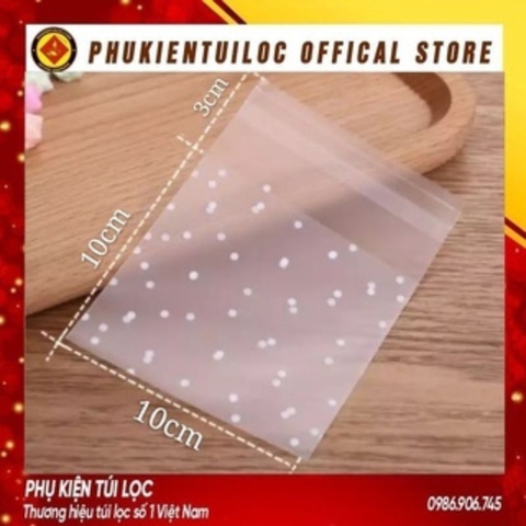 Combo 100 Túi bánh kẹo, trà hoa DÁN MIỆNG- nhiều kích thước