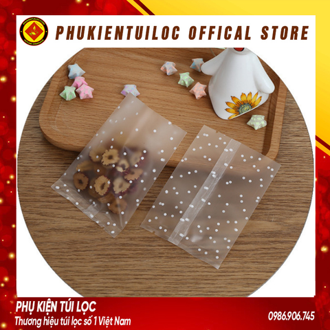 Set 100 túi đựng trà hoa, bánh ( chấm bi) nhiều kích thước