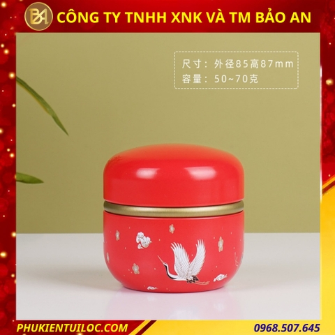 Lon trà hình cầu hoạ tiết đa dạng – Chuyên đựng trà, bột matcha, cacao