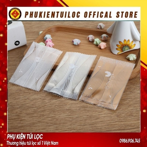 Set 100 Túi đựng bánh cookie/ bánh quy/ trà hoa( ALL THE BEST ) 5.5 x 8.5cm- Phukientuiloc.com