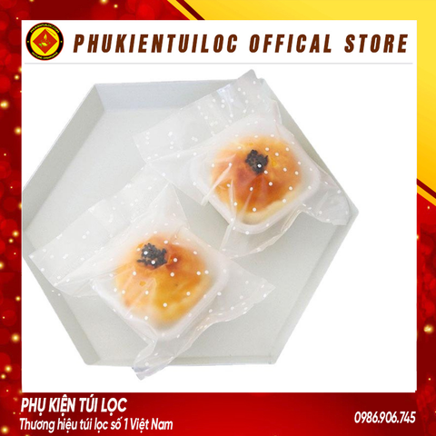 Set 100 túi đựng trà hoa, bánh ( chấm bi) nhiều kích thước