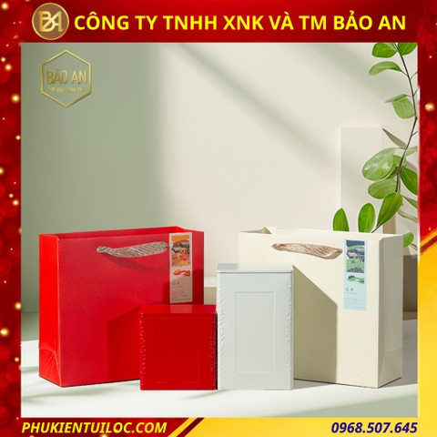 Bộ sưu tập lon trà hoạ tiết vân lá cao cấp