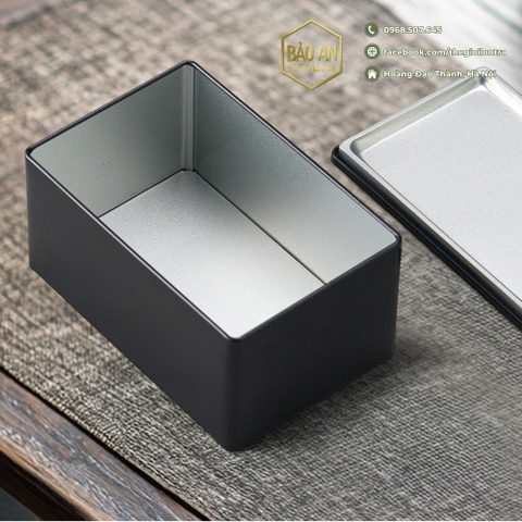 Hộp đen hình chữ nhật đựng trà - sang trọng và đẳng cấp