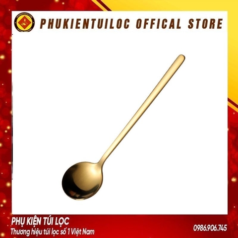 Thìa cafe, muỗng cafe, thìa dài uống trà inox 410, 304 cao cấp, hai màu vàng bạc sang trọng, tinh tế... -Phukientuiloc