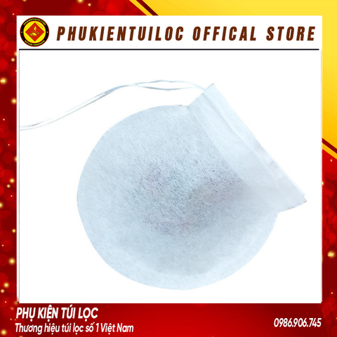 Combo 100 túi lọc giấy hình trống có dây rút lọc trà hoa, trà bột, cafe, bột thảo dược