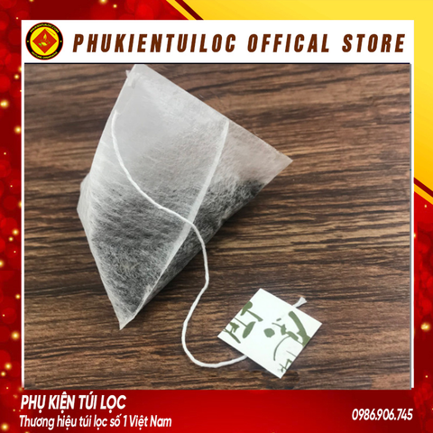 Combo 100 Túi lọc trà, thảo dược sợi ngô tam giác dây nhúng, hàn nhiệt- nhiều kích thước