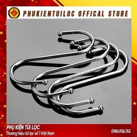 Móc Chữ S (Loại Cao Cấp Có Đầu Tròn) Treo Đồ Siêu Chắc - Treo Hàng Hóa - Inox Loại 1 (Chọn Size)- Phukientuiloc.com