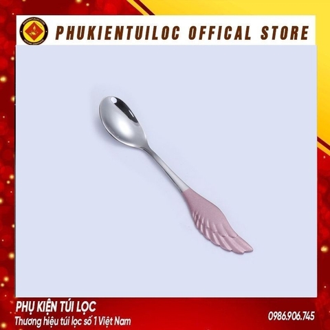 Thìa, dĩa cánh phượng inox 304 pha trà dụng cụ pha cà phê muỗng cafe inox 304 mạ vàng thiết kế hiện đại sáng trọng