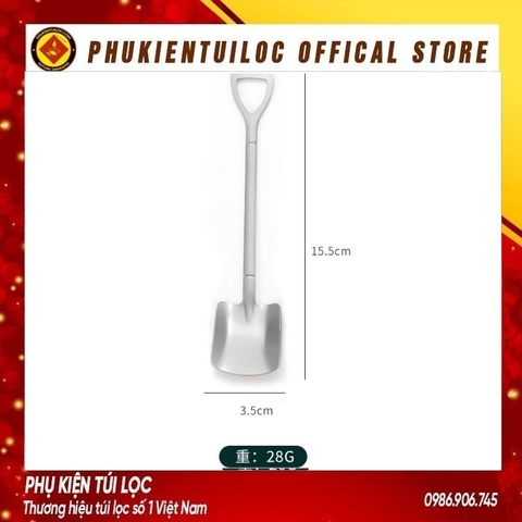 Thìa thép không gỉ thìa vuông hình xẻng vàng  khuấy cà phê thìa cà phê đa dạng mẫu mã, kiểu dáng