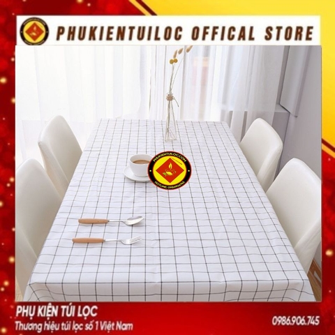 Khăn Trải Bàn Ô VUÔNG CARO Hàn Quốc, Thảm Picnic Vải Peva, Phông Nền Chụp Ảnh Vintage Trang Trí Bàn Học- Phukientuiloc.c
