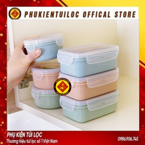 Hộp Nhựa Khóa Chân Không Đựng Đồ Thức Ăn Để Tủ Lạnh - CHỮ NHẬT / TRÒN - Bảo Quản Thực Phẩm Hộp Kín- Phukientuiloc.com