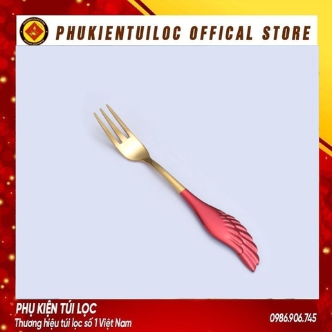 Thìa, dĩa cánh phượng inox 304 pha trà dụng cụ pha cà phê muỗng cafe inox 304 mạ vàng thiết kế hiện đại sáng trọng