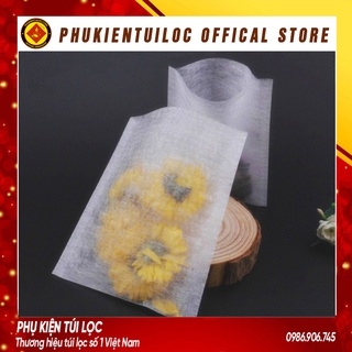 Combo 100 túi lọc trà sợi ngô không dây hàn nhiệt- nhiều kích thước